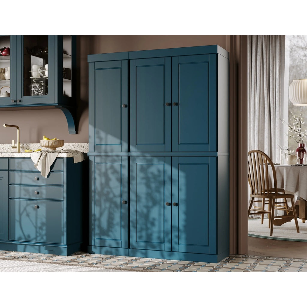 Palace Imports 100% Solid Wood 48.5" China Pantry Cabinet with Solid or Clear Glass Doors and Adjustable Shelves - 48.5" x 71.5"