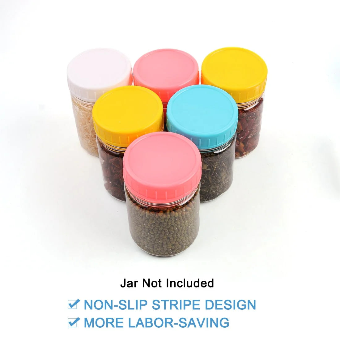 Assorted Color Mason Jar Lid Regular and Wide Mouth Mason Canning Jars 20 Pack - Assorted Color