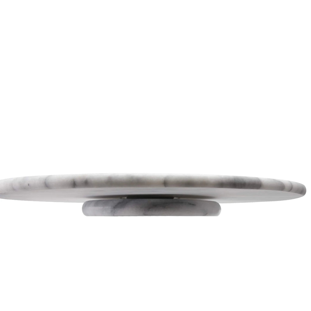 Creative Home White Marble 12" Lazy Susan, Rotating Serving Board
