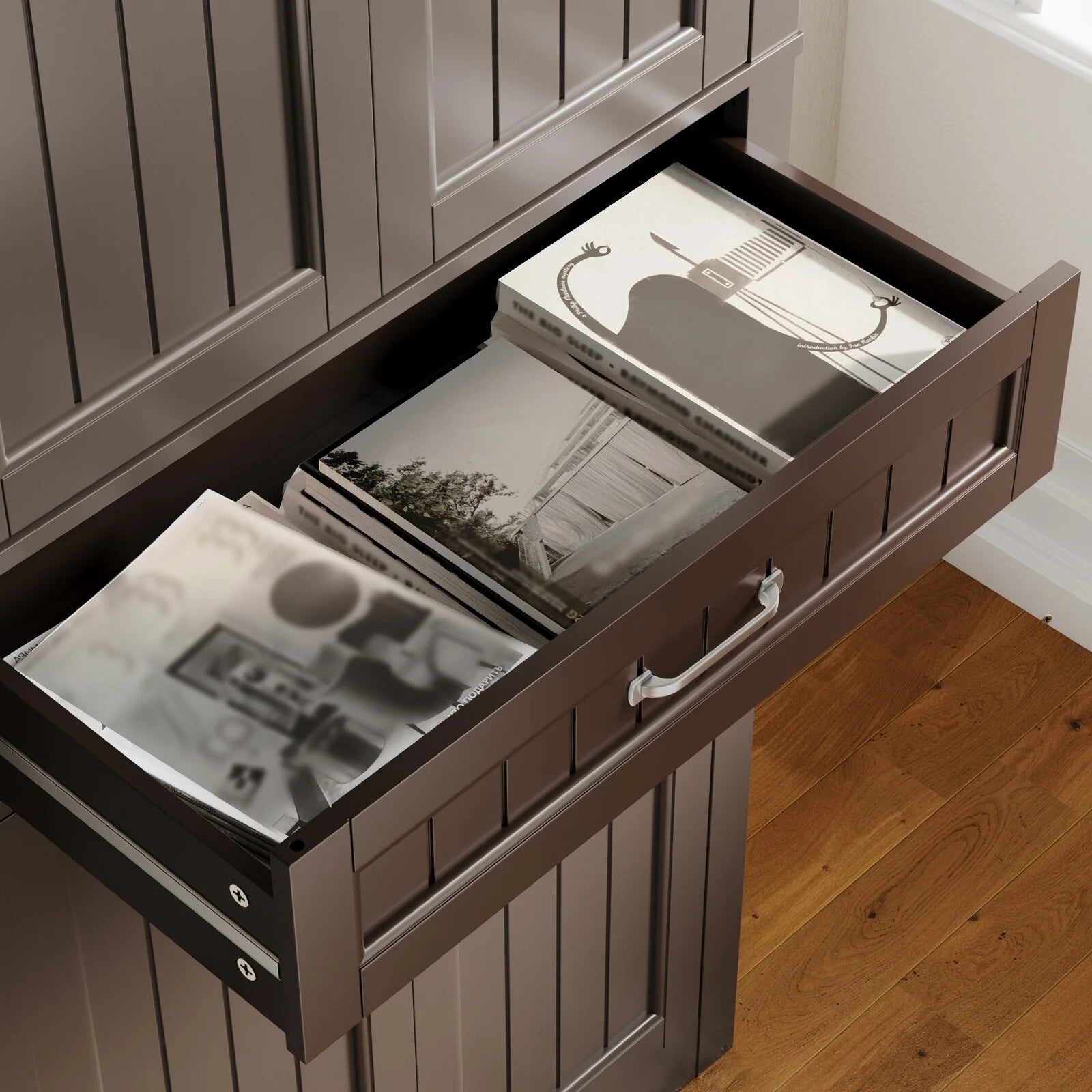 71''Kitchen Pantry Storage Cabinet, Storage Cabinet Buffet, Freestanding Kitchen Storage Cabinet with 4 Adjustable Shelves