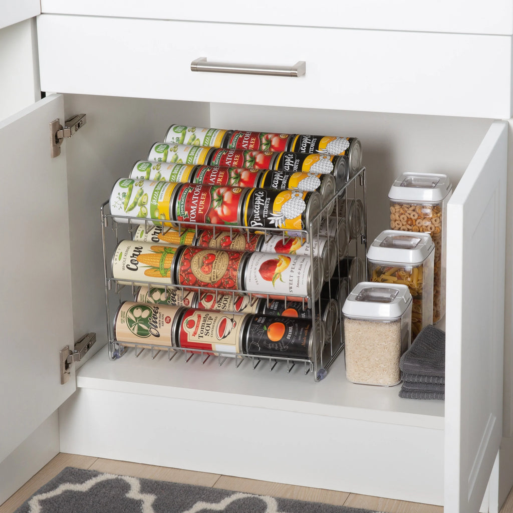 Kitchen Details 3 Tier Can Storage Organizer Rack - 14.5"x 11.4"x 11"