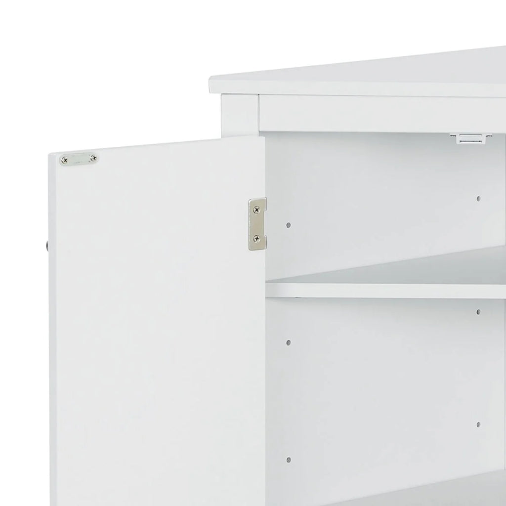 Modern Stylish Triangle Corner Storage Cabinet with Two Adjustable Internal Shelves