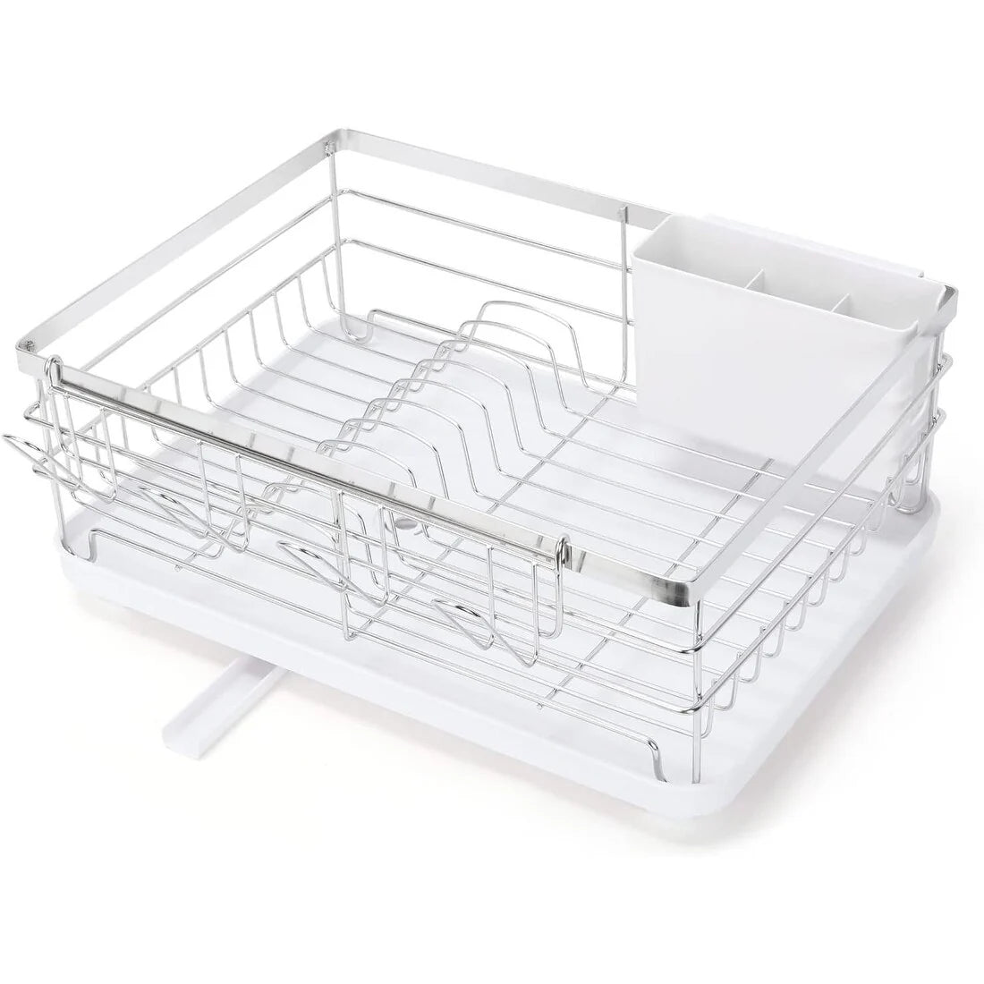 Counter Dish Drying Rack with Utensil Holder
