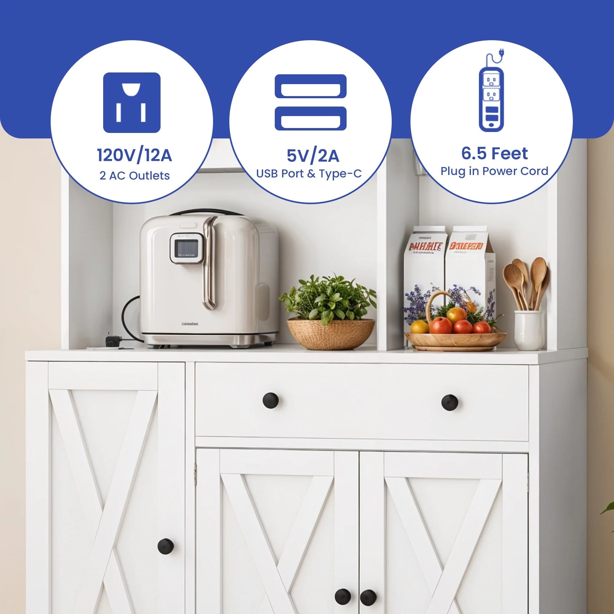 71'' Kitchen Pantry Storage Cabinet - 71"