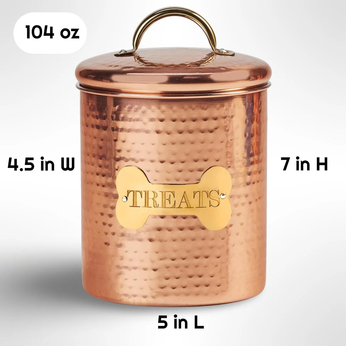 King Charles Copper Dog Extra Canister for Pet Food