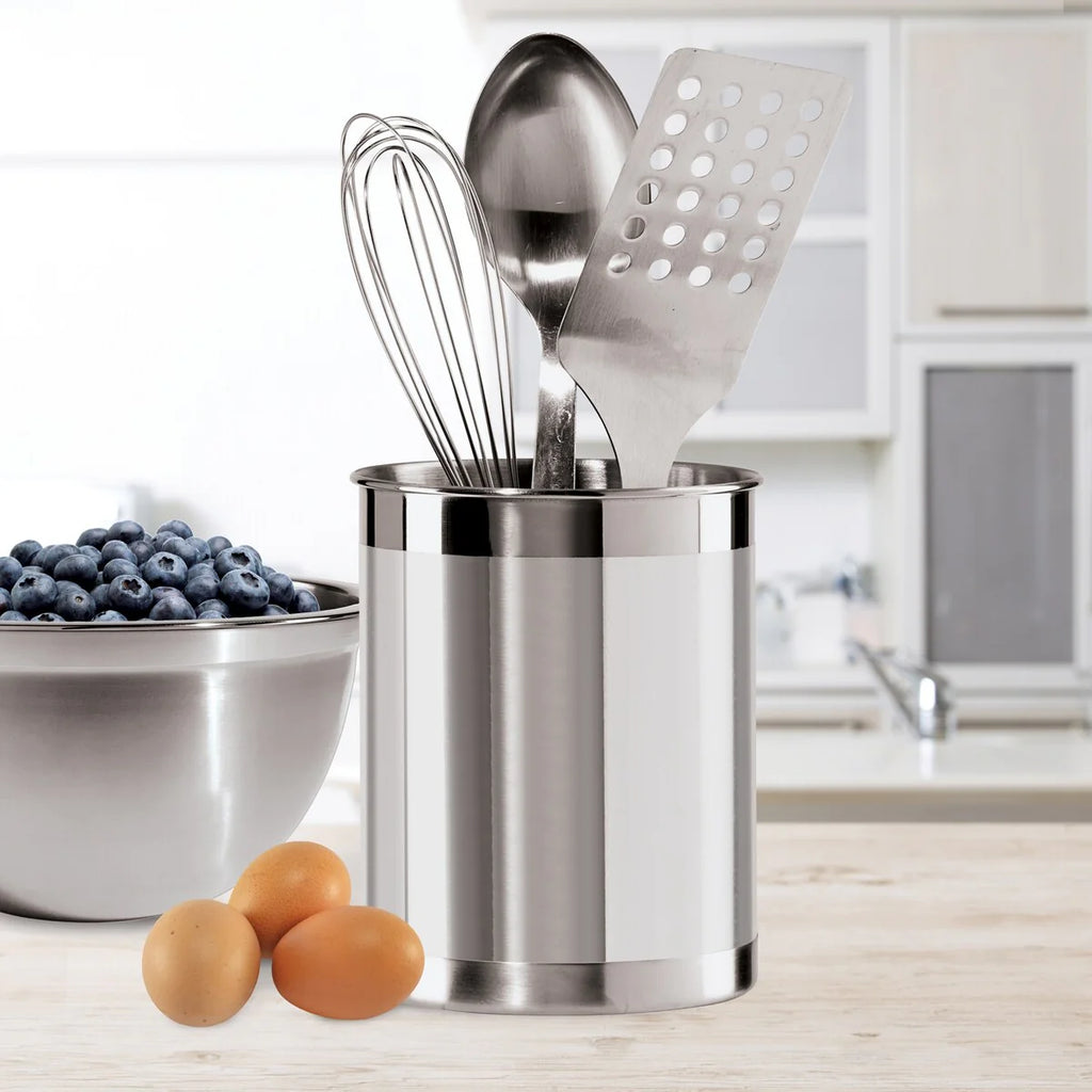 Stainless Steel Utensil Holder (5" dia x 6.25" H)