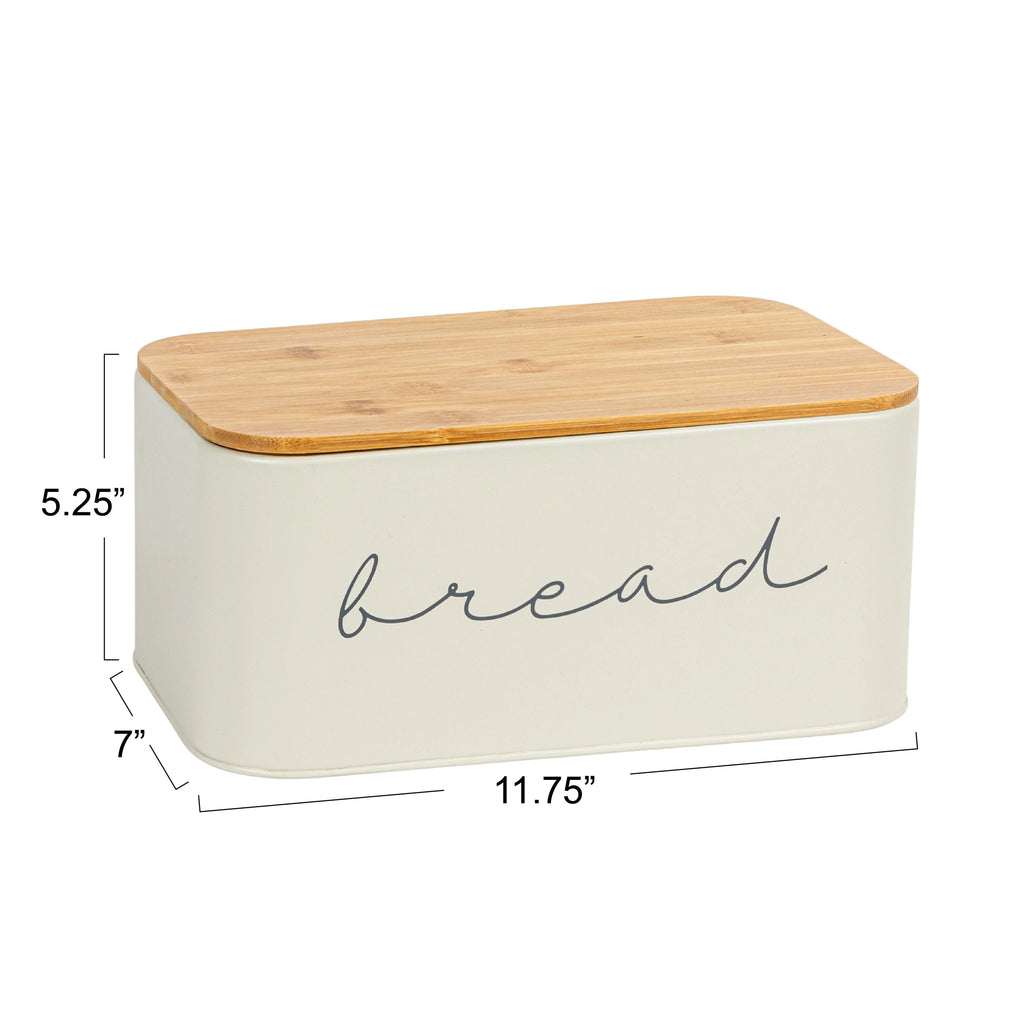 Metal "Bread" Bin with Bamboo Lid