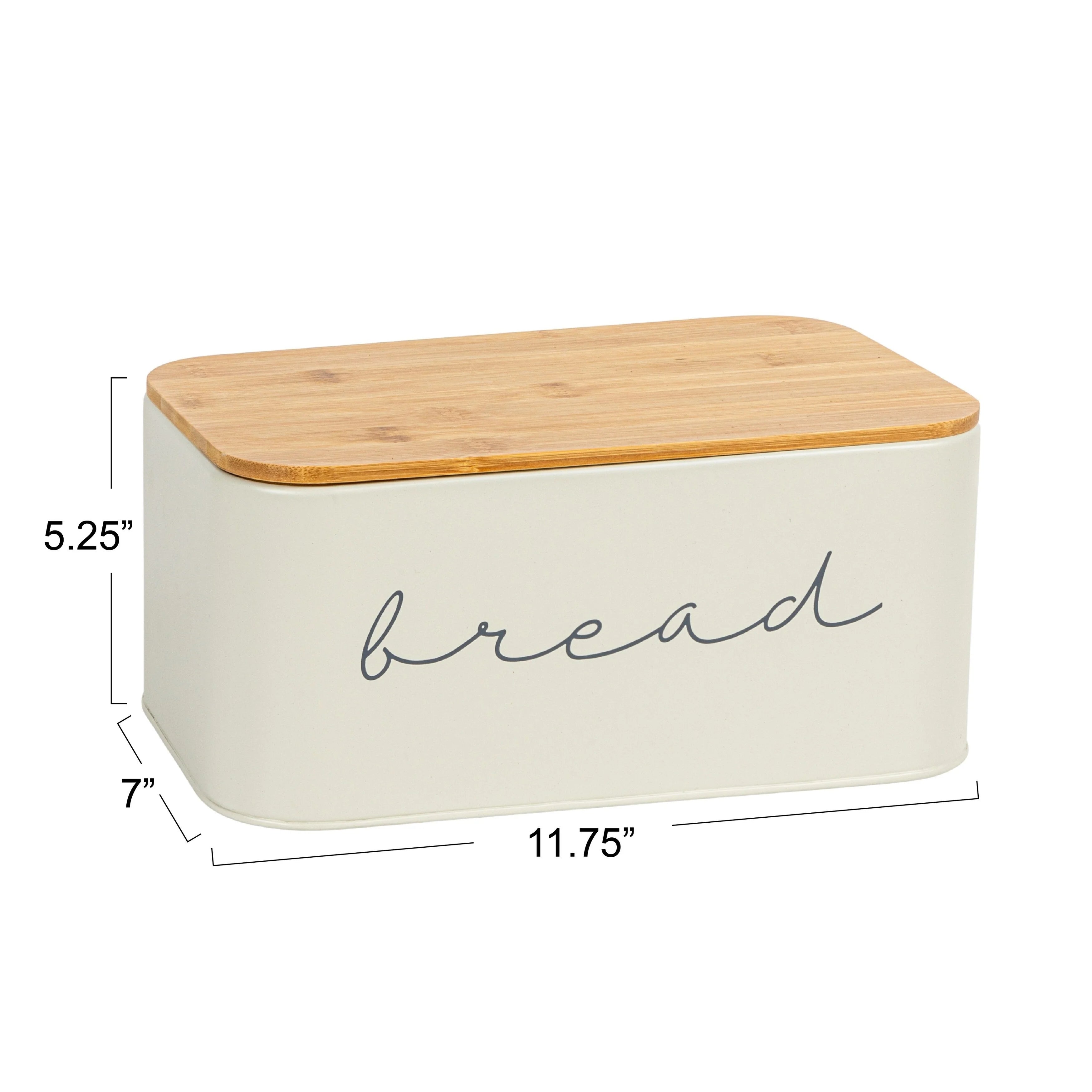 Metal "Bread" Bin with Bamboo Lid