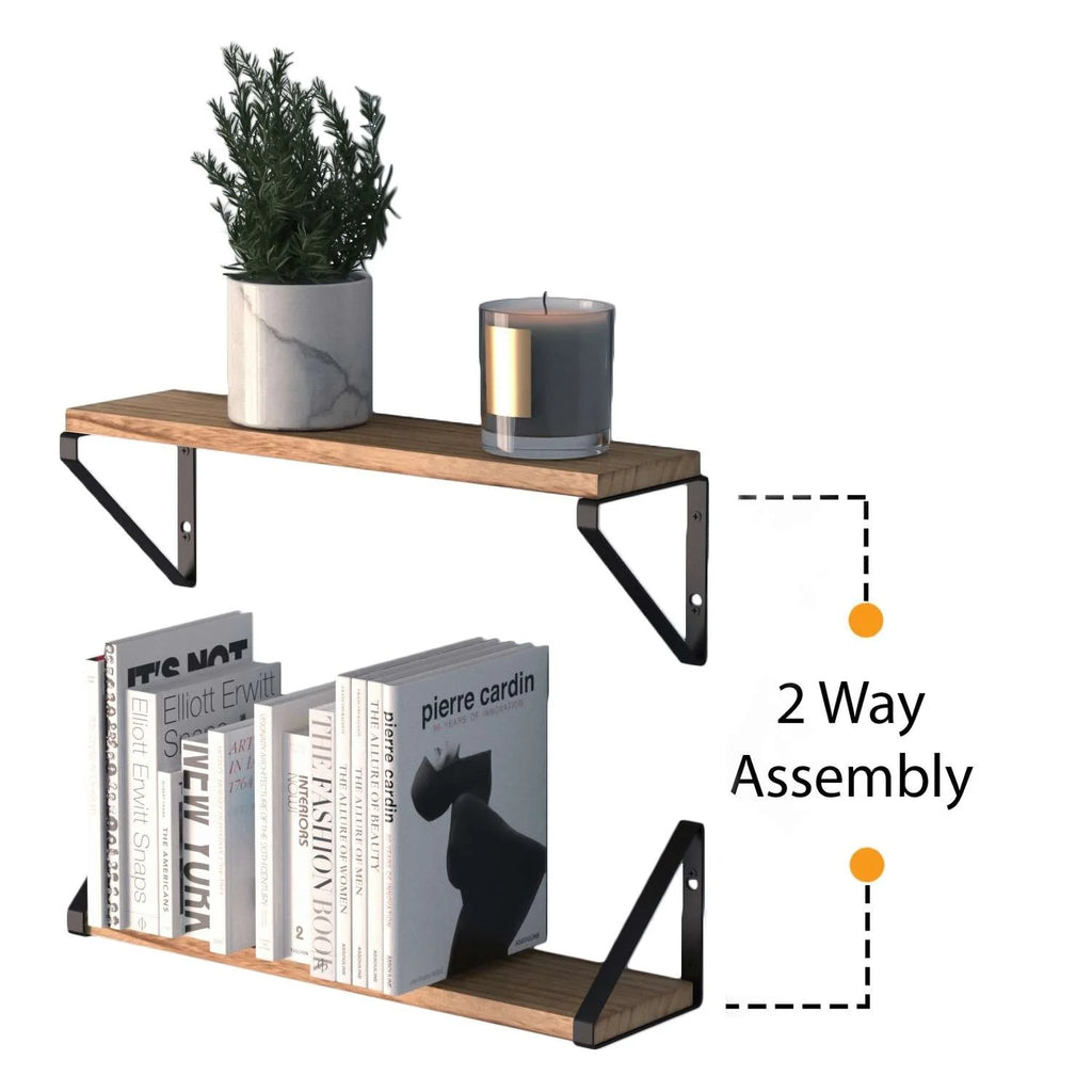 Wallniture Ponza 17inch Long, 4.5" Deep Wooden Shelves, Shelf for Kitchen