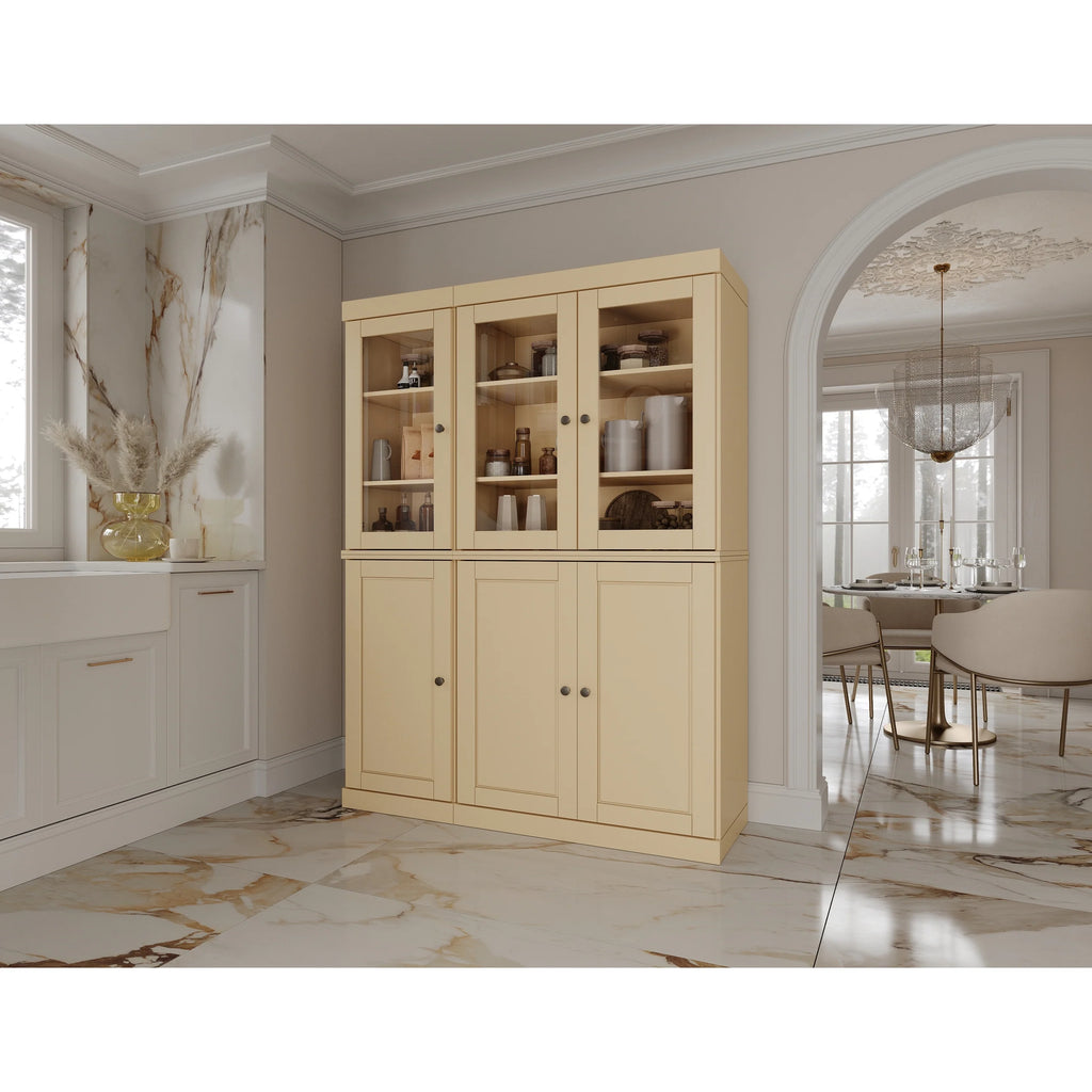 Palace Imports 100% Solid Wood 48.5" China Pantry Cabinet with Solid or Clear Glass Doors and Adjustable Shelves - 48.5" x 71.5"