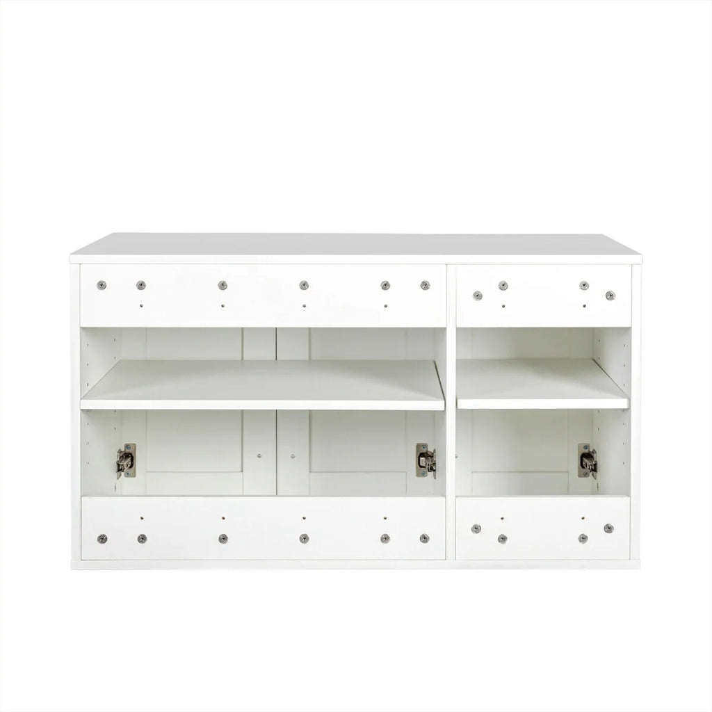 Stackable Wood Wall Mounted Storage Cabinet,White