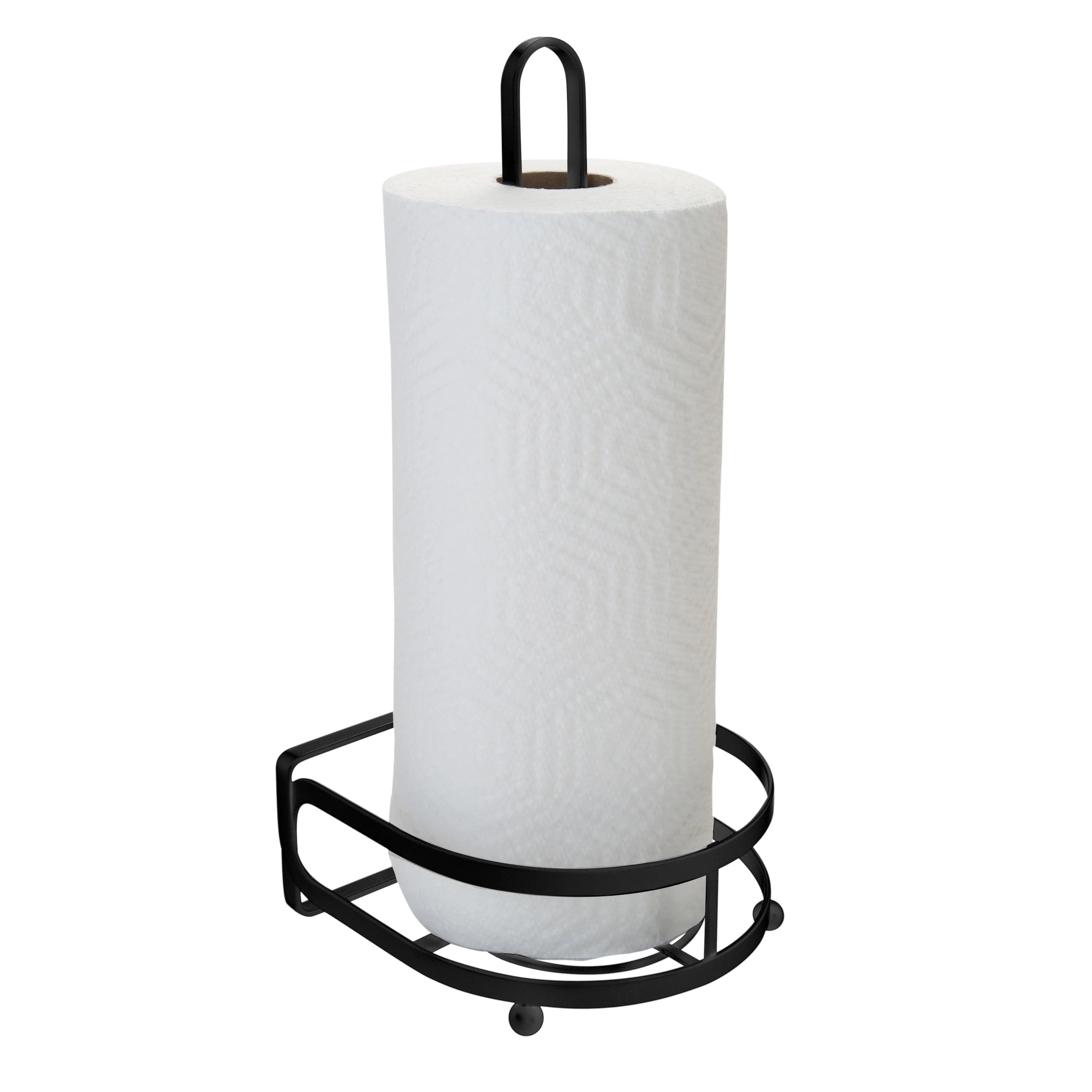 Kitchen Details Industrial Collection Paper Towel Holder in Matte Black - 6.26" x 6.5" x 13.66"