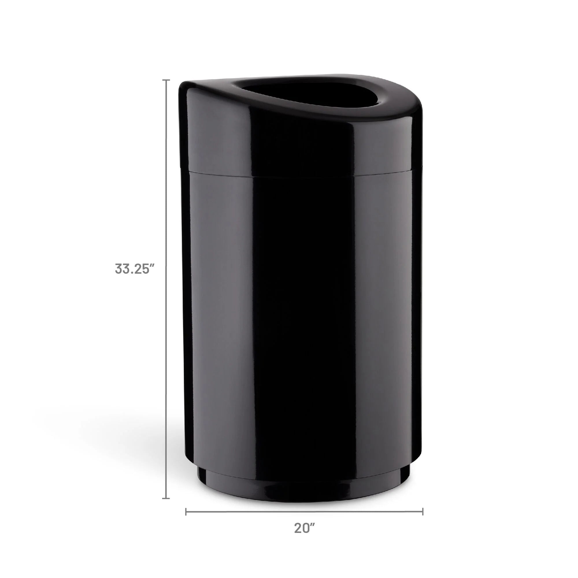 Large Trash Can, 30-Gallon Metal Garbage Can, Receptacle