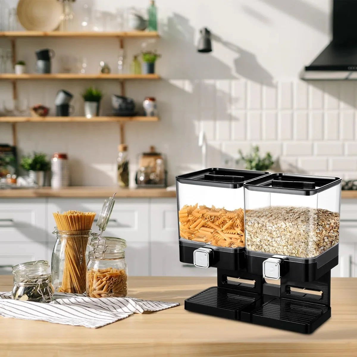 ColourTreeUSA 3.5L Single or Double Square Commercial Dry Food Dispenser