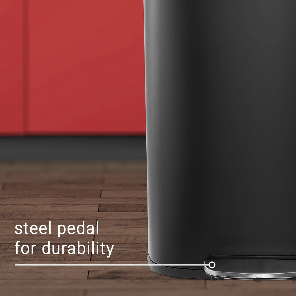 happimess 13-Gallon Trash Can with Soft-Close Lid and FREE Mini Trash Can