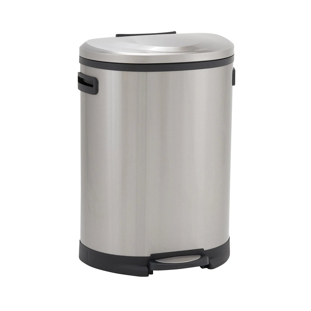 Household Essentials Stainless Steel Step Trash Can with Plastic Liner