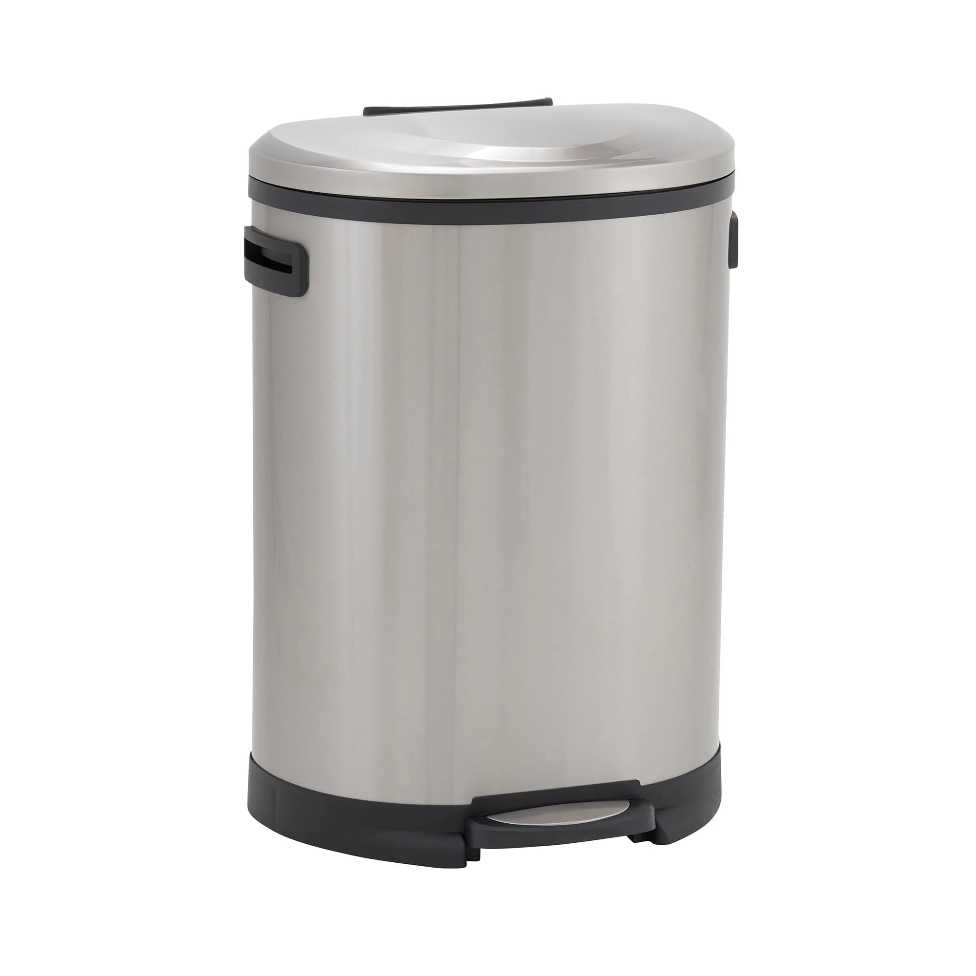 Household Essentials Stainless Steel Step Trash Can with Plastic Liner
