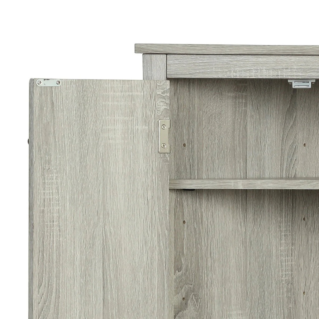 Modern Stylish Triangle Corner Storage Cabinet with Two Adjustable Internal Shelves