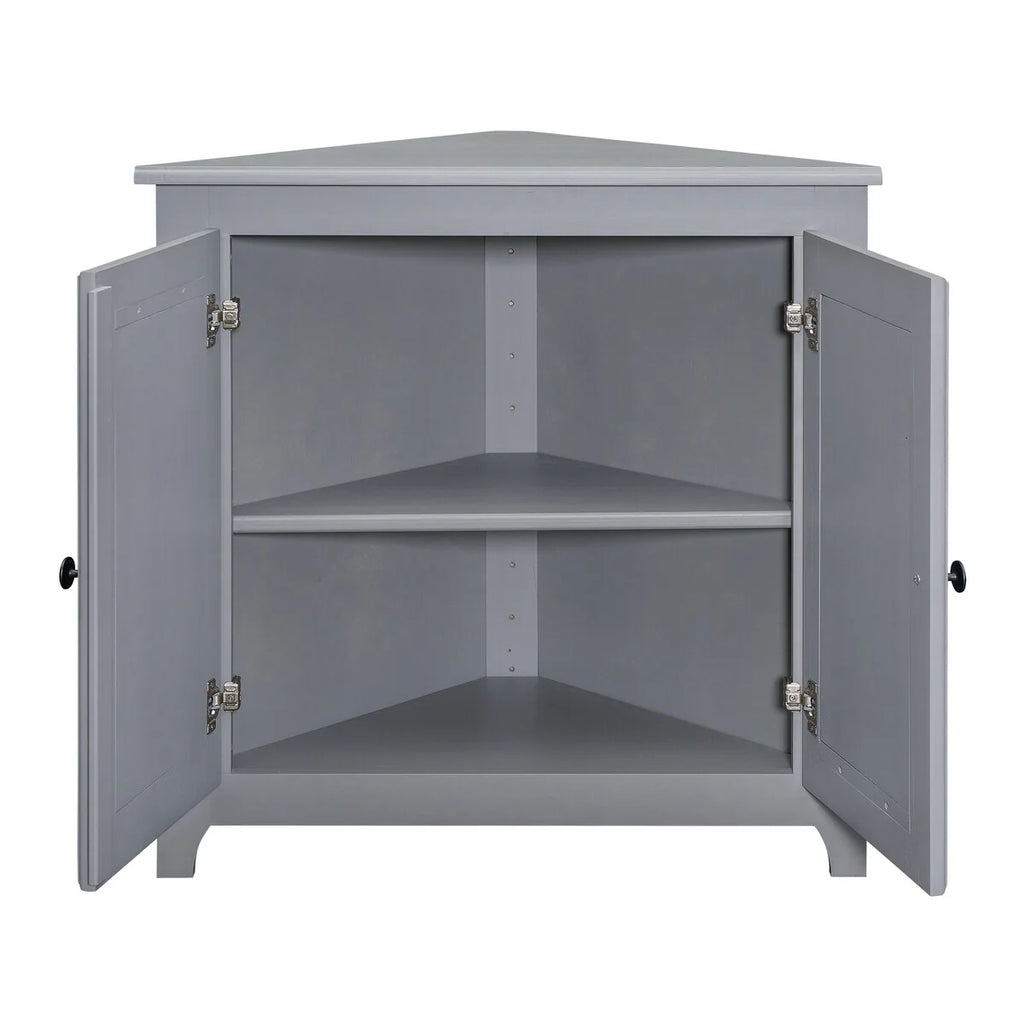 Arch+Haven Solid Wood Corner Cabinet