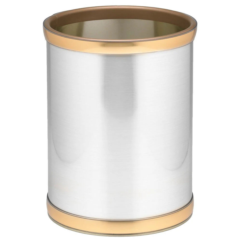Mylar Metalic 10.25-inch Round Waste Basket