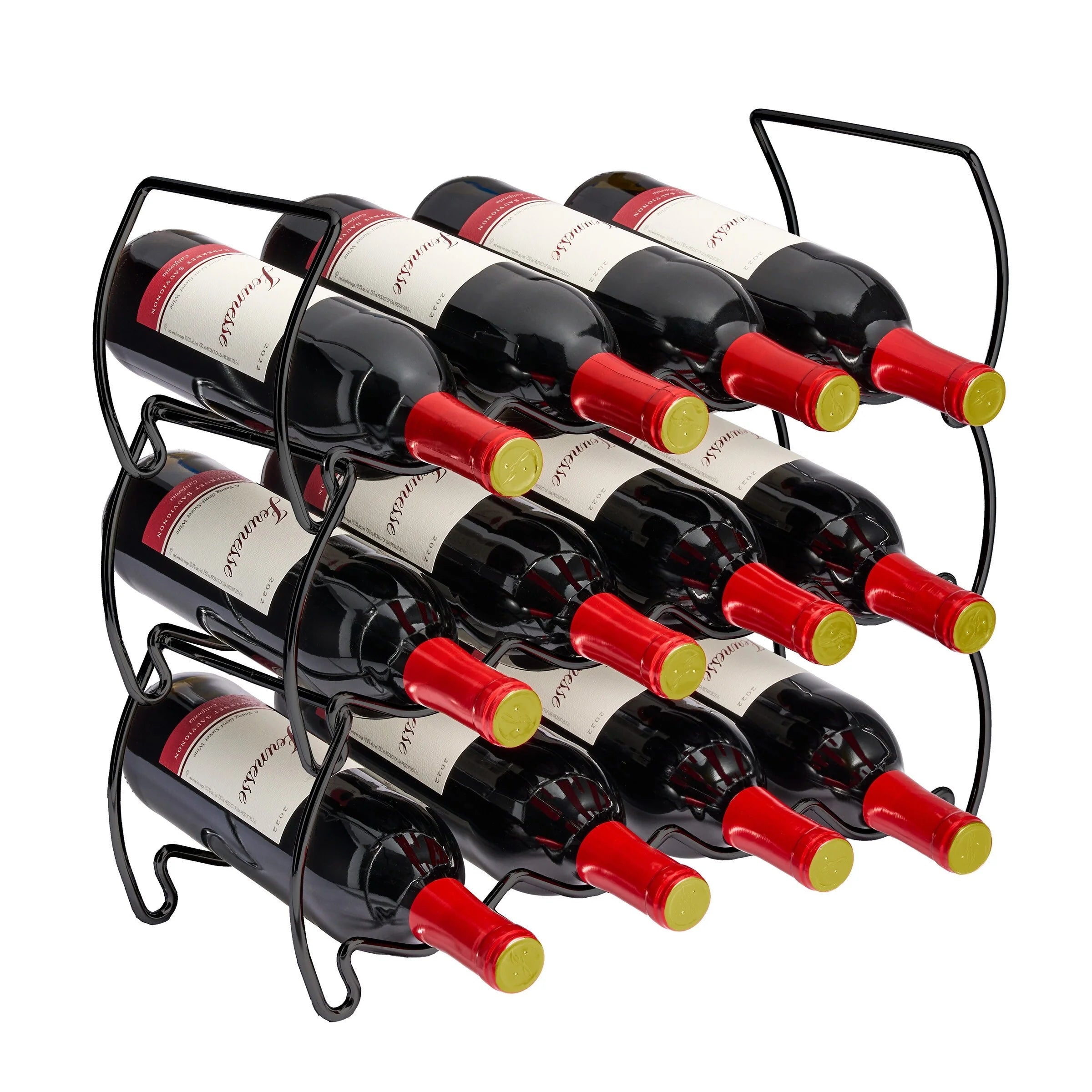 Metal Detachable Wine Rack - 3 Tier, Copper - 14" L x 16.5" W x 7" D
