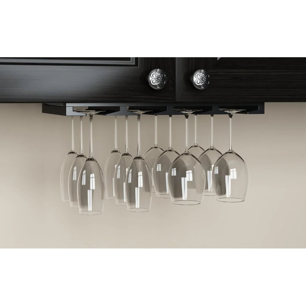 Rustic State Under Cabinet Wooden Stemware Rack Holder 17"x10"