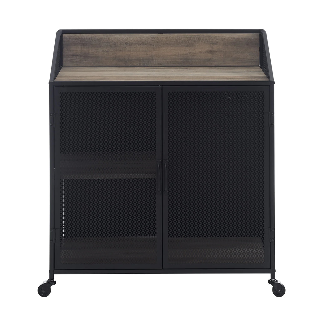 Middlebrook Pierpont Industrial Mesh Bar Cabinet