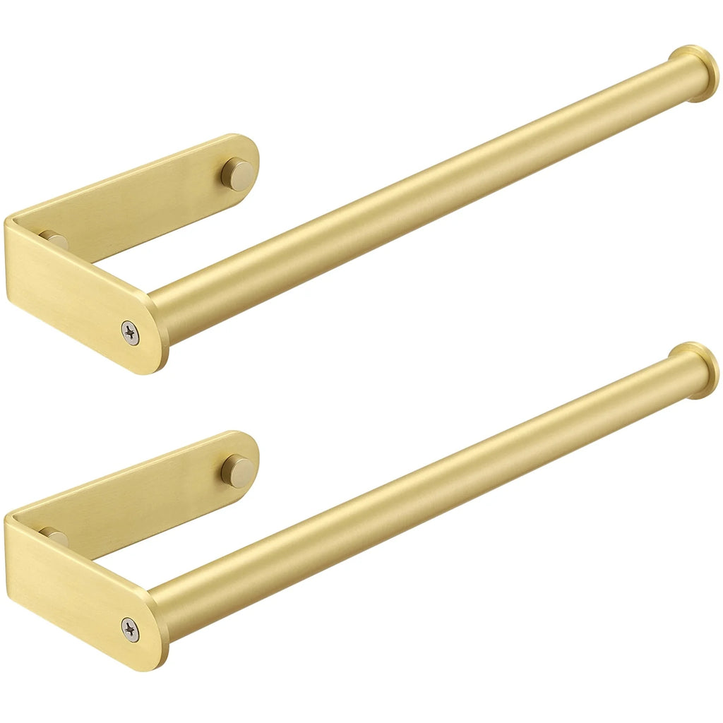 Wall Mount Paper Towel Holder Bulk- Self-Adhesive Under Cabinet (2 Pieces)
