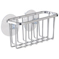 Simply Kitchen Details Silvertone Chrome Iron Suction-mount Sponge Holder - 5.5" x 2.0" x 2.5"