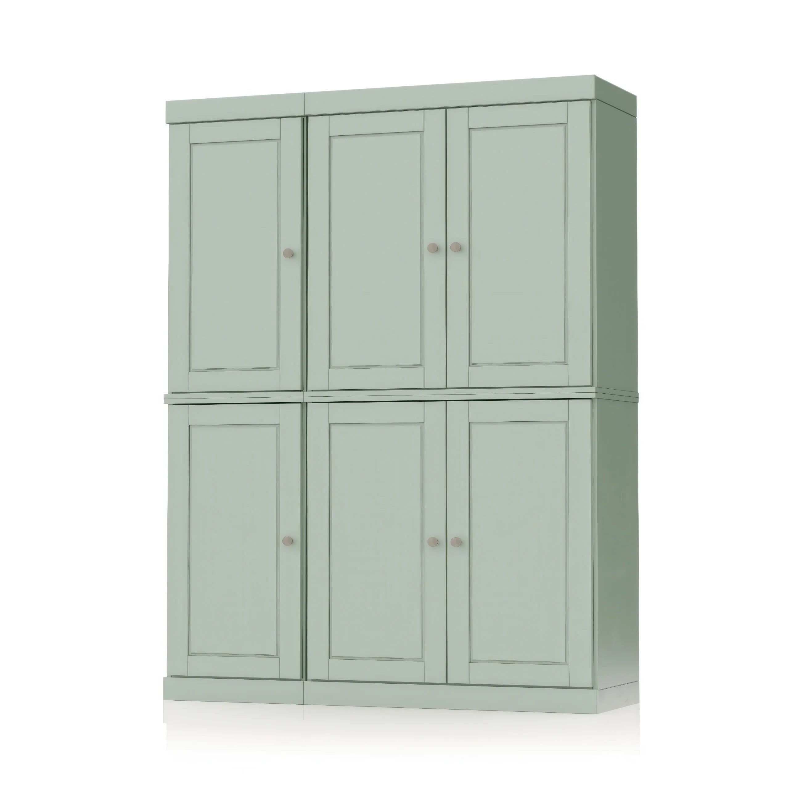 Palace Imports 100% Solid Wood China Pantry with Glass or Solid Wood Doors and 2-Drawers - 48.5" x 71.5"