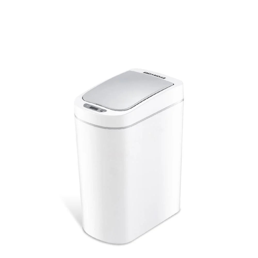 Nine Stars White Plastic 1.8-gal Motion Sensor Trash Can
