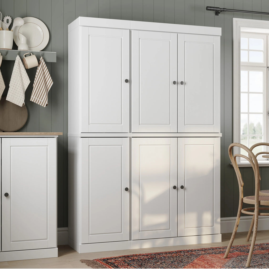 Palace Imports 100% Solid Wood China Pantry with Glass or Solid Wood Doors and 2-Drawers - 48.5" x 71.5"