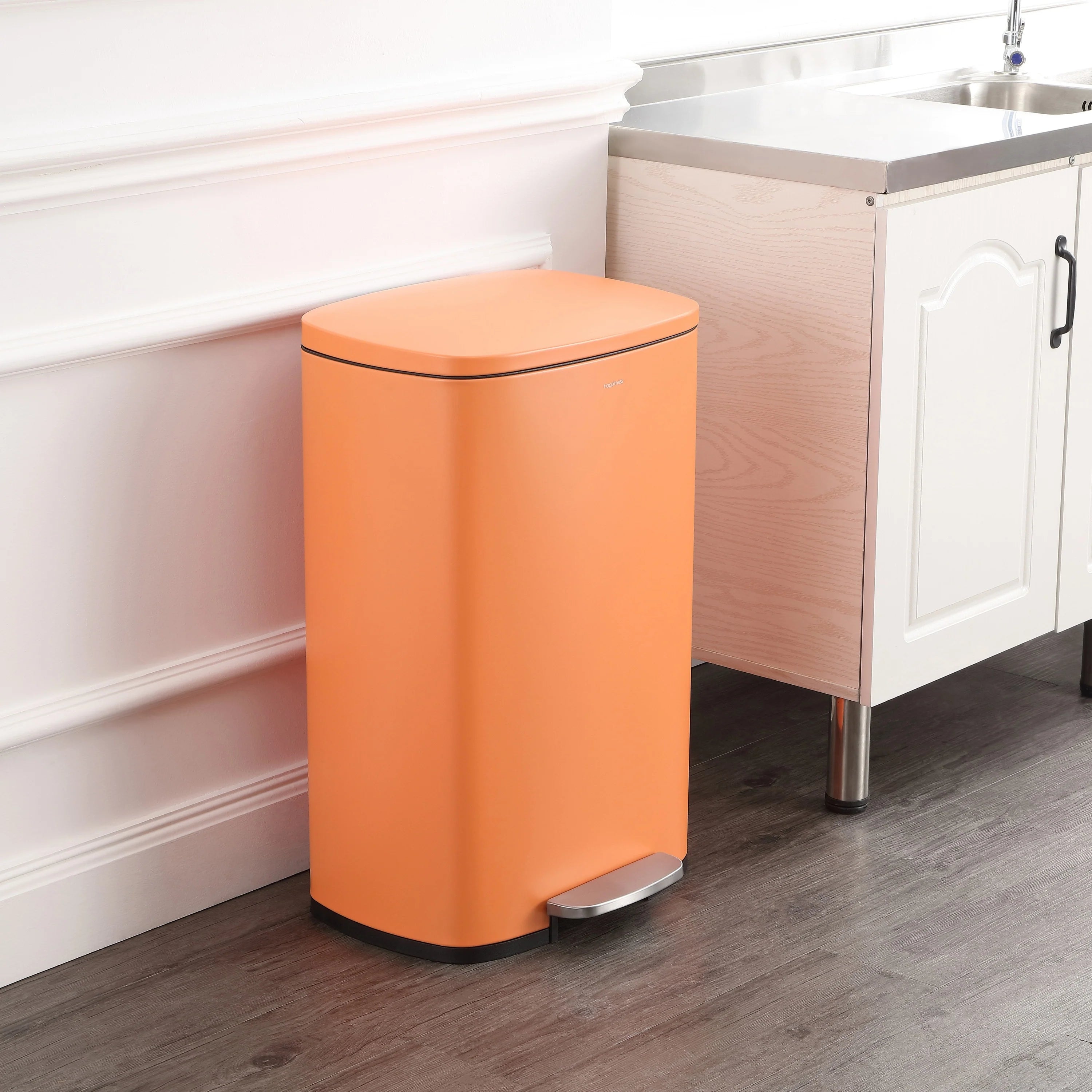 happimess 13-Gallon Trash Can with Soft-Close Lid and FREE Mini Trash Can