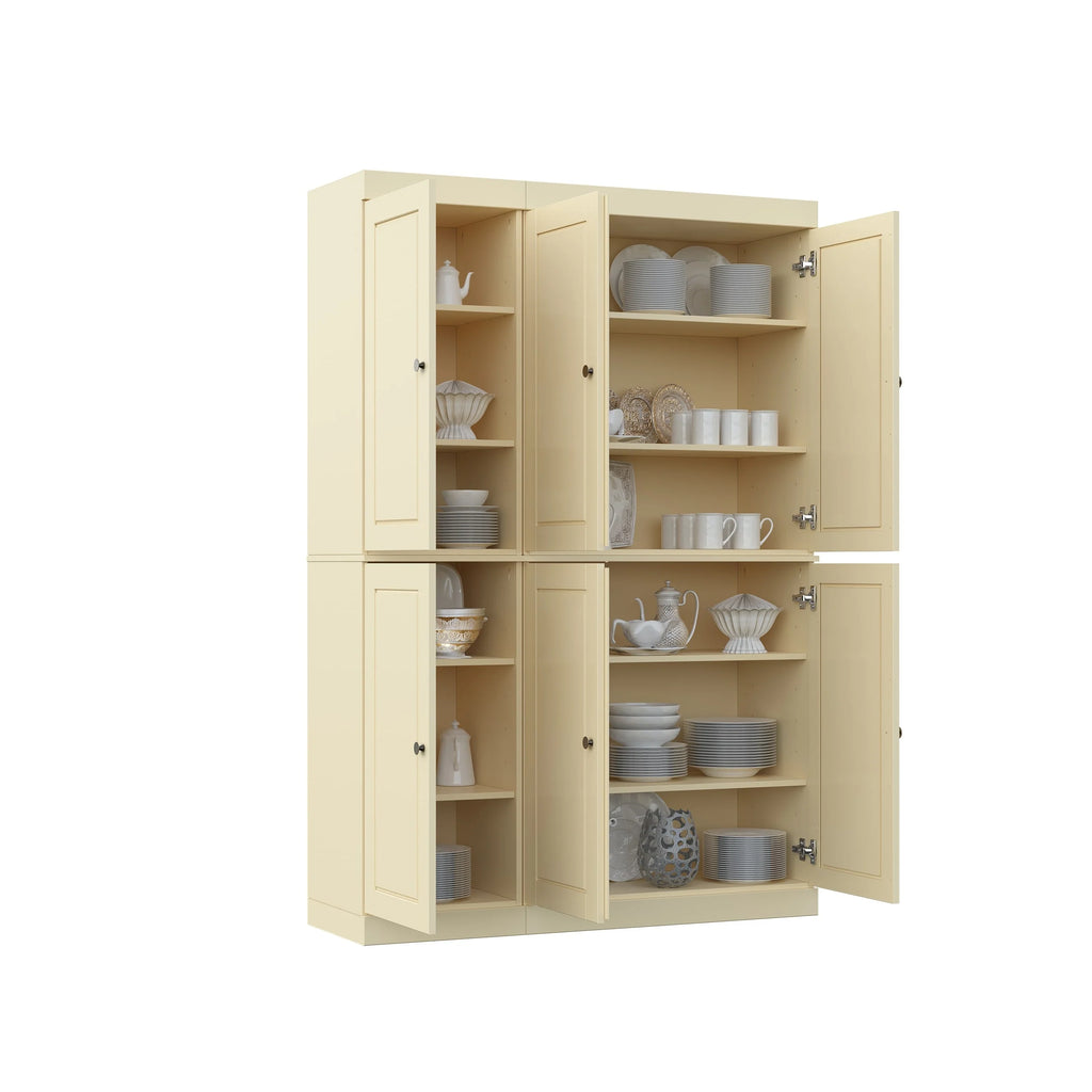 Palace Imports 100% Solid Wood 48.5" China Pantry Cabinet with Solid or Clear Glass Doors and Adjustable Shelves - 48.5" x 71.5"