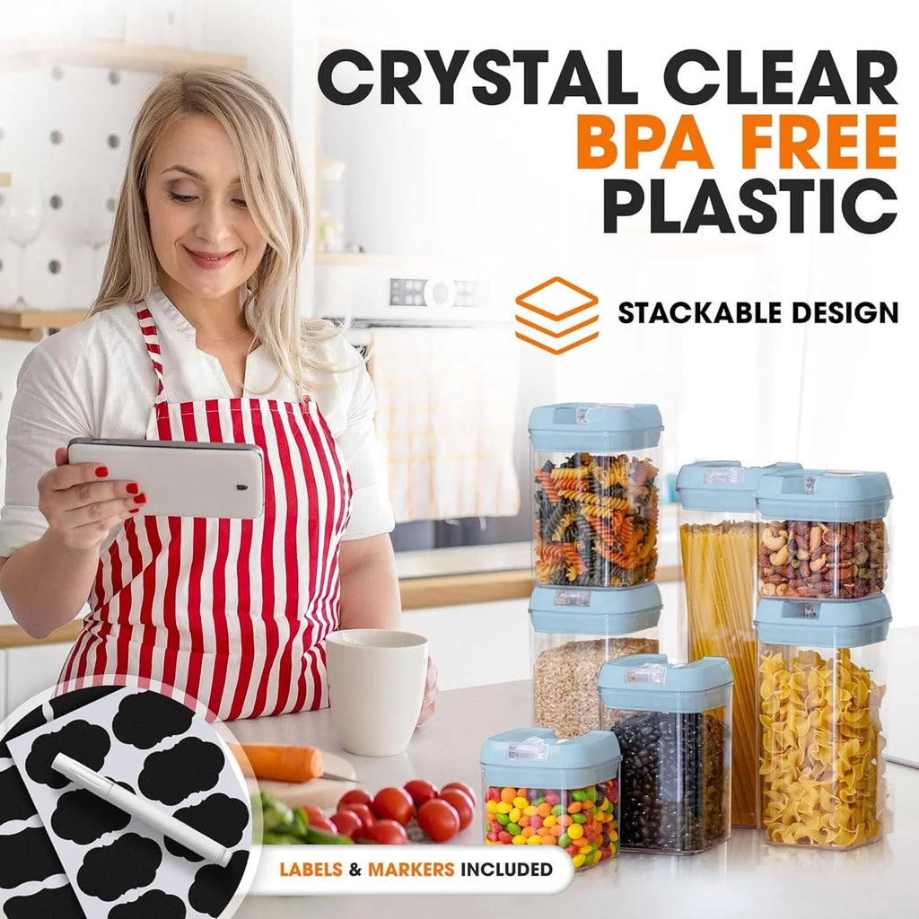 Cheer Collection 7-piece Stackable Airtight Food Storage Container Set