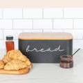 Metal "Bread" Bin with Bamboo Lid
