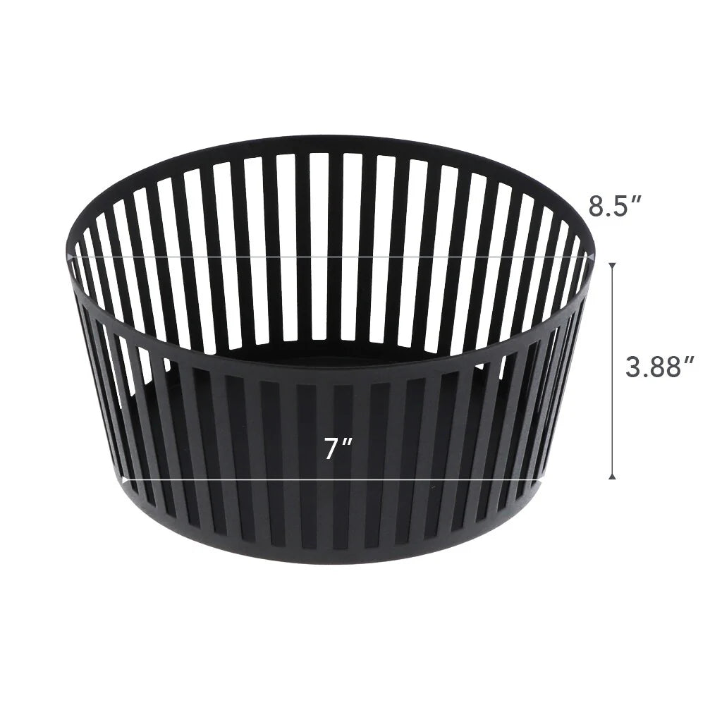 Yamazaki Home Fruit Basket - Two Sizes, Steel, Tall - L 8.46 x W 8.46 x H 3.94 inches