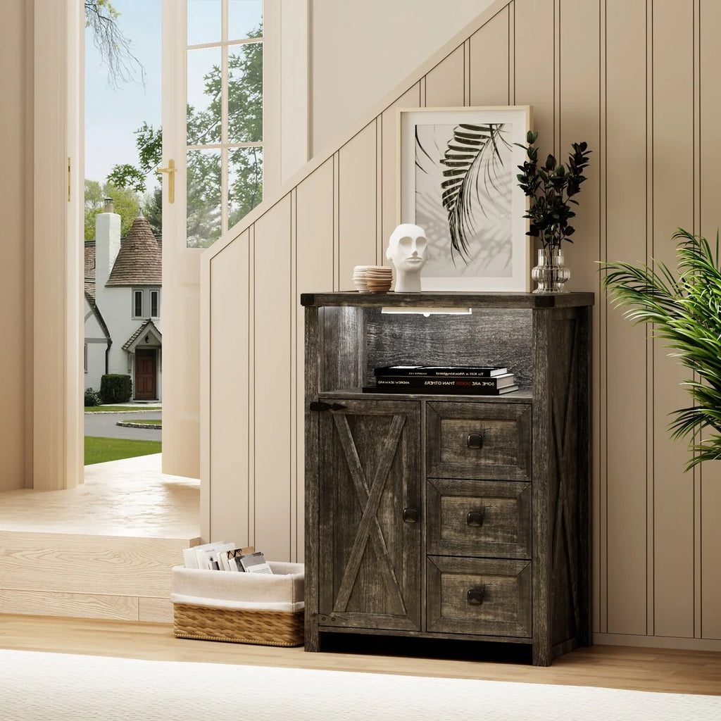 23.62"Accent Cabinet with drawers and storage - N/A