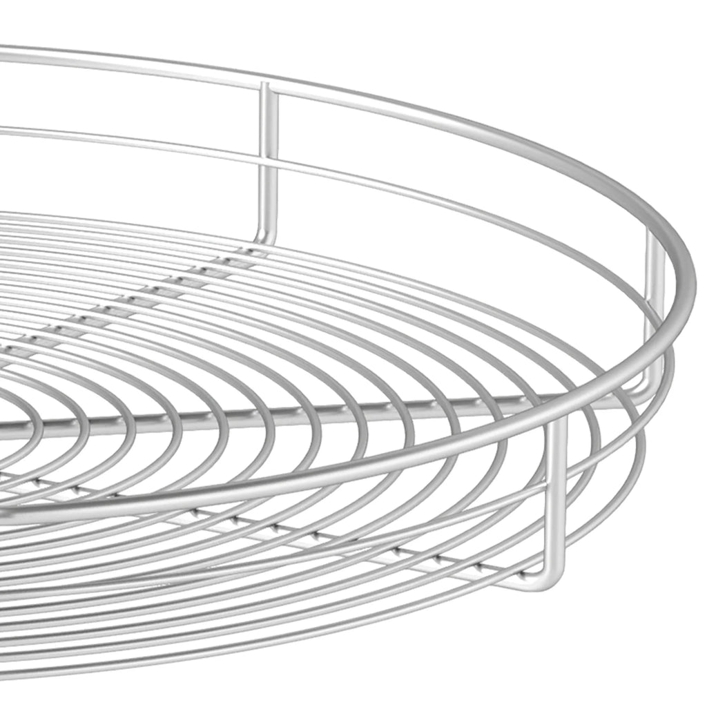 28 Inch Metal Pie Cut 2 Shelf Lazy Susan Set