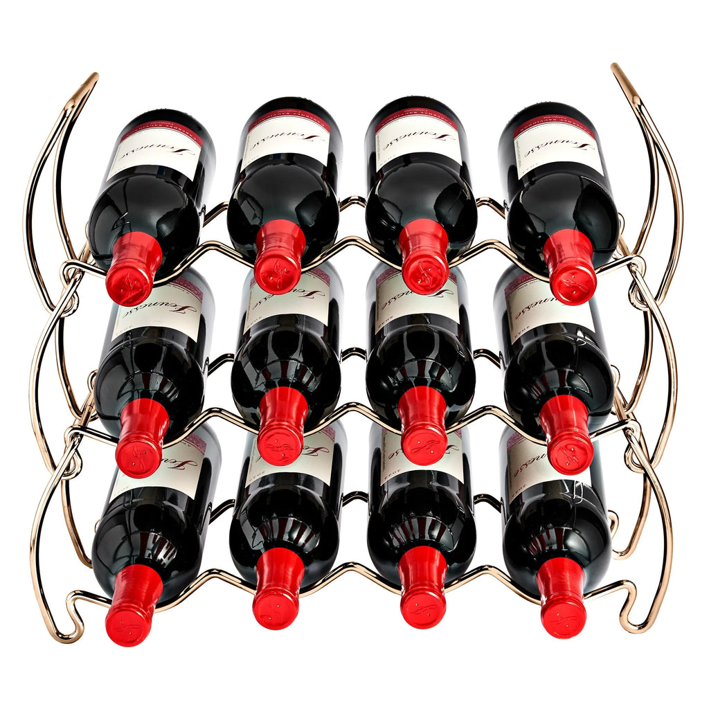 Metal Detachable Wine Rack - 3 Tier, Copper - 14" L x 16.5" W x 7" D