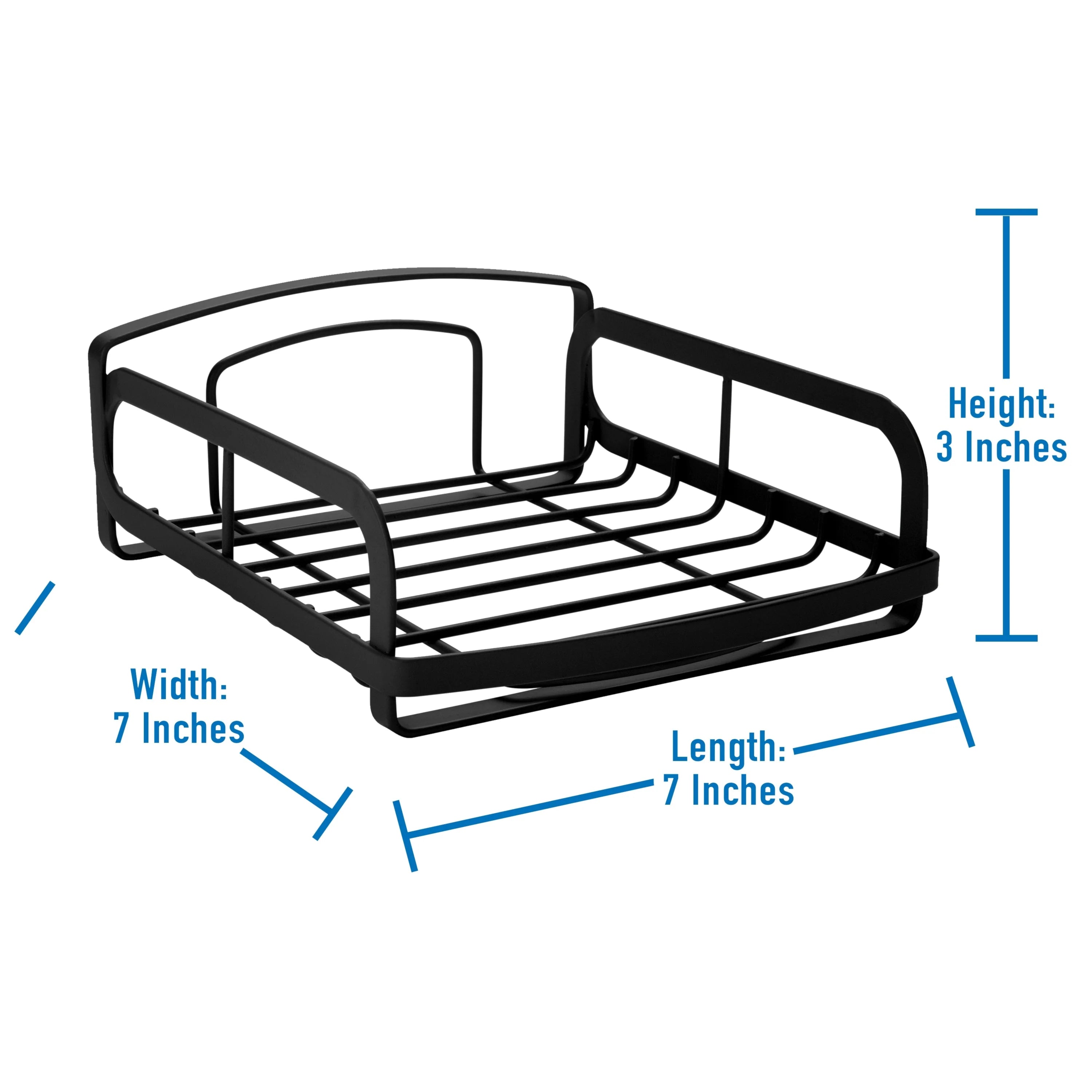 Kitchen Details Industrial Collection Napkin Holder in Matte Black - 7.5"x 7.2"x 3"