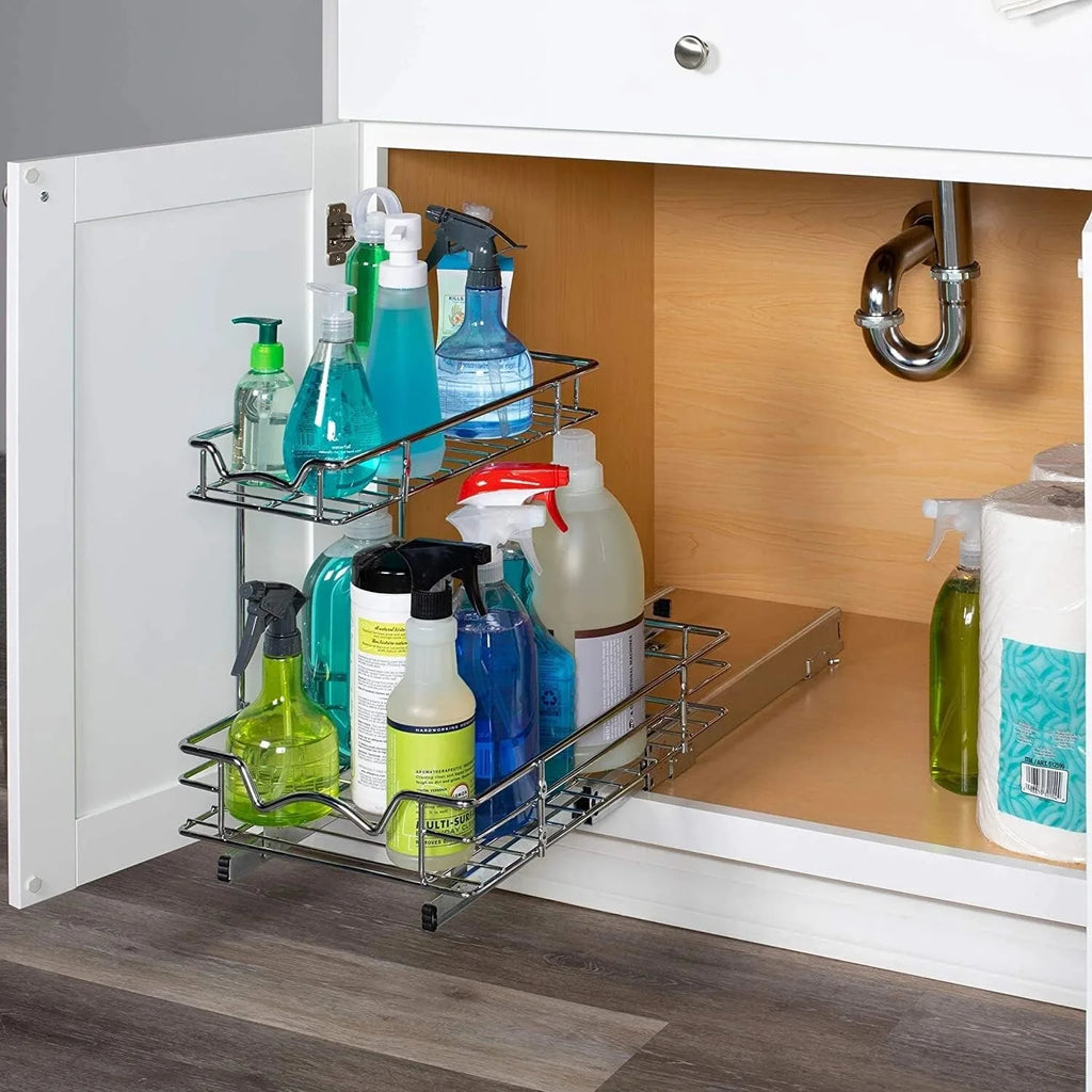 Hold N' Storage - 2 Tiers Under the Sink Organizer and Storage Pull Out