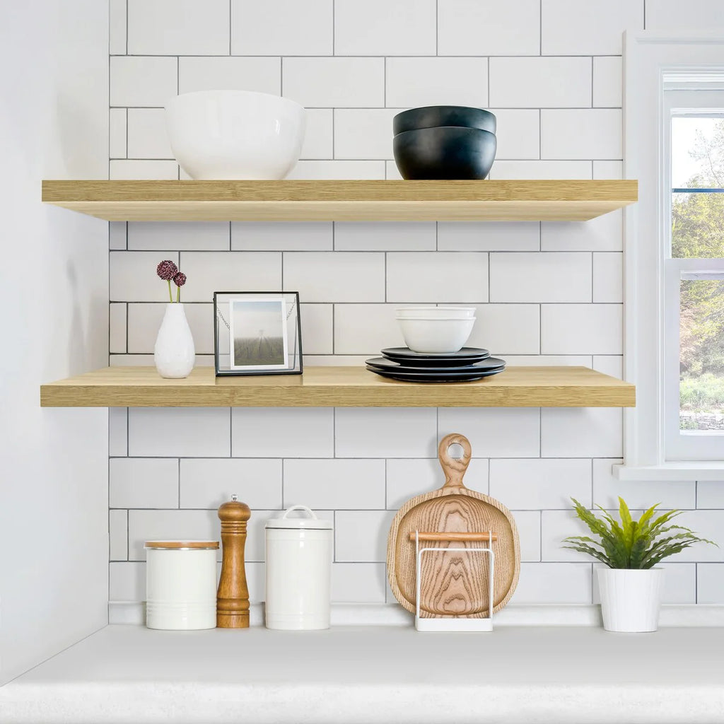 Sorbus Long Floating Shelves for Wall Set of 2 - 35"L x 9"W x 1.5"H