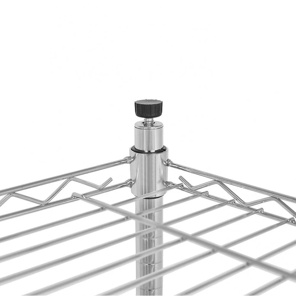 Chrome Plated Metal 4-shelf Pantry Storage