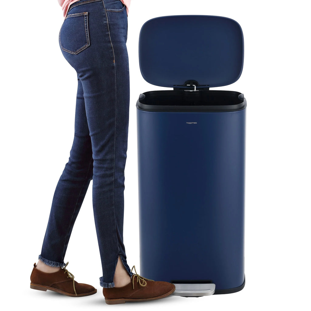 happimess 13-Gallon Trash Can with Soft-Close Lid and FREE Mini Trash Can