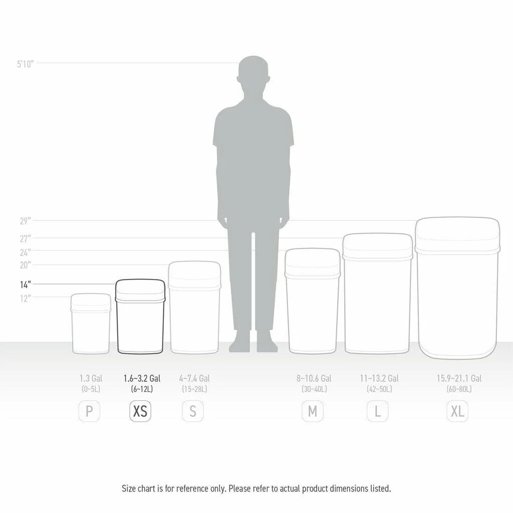 Nine Stars White Plastic 1.8-gal Motion Sensor Trash Can