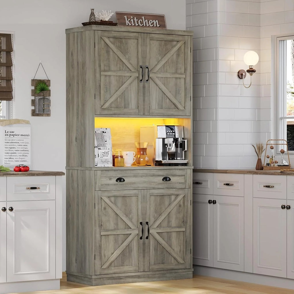 Farmhouse Kitchen Storage Cabinet Pantry Cabinet Home Bar