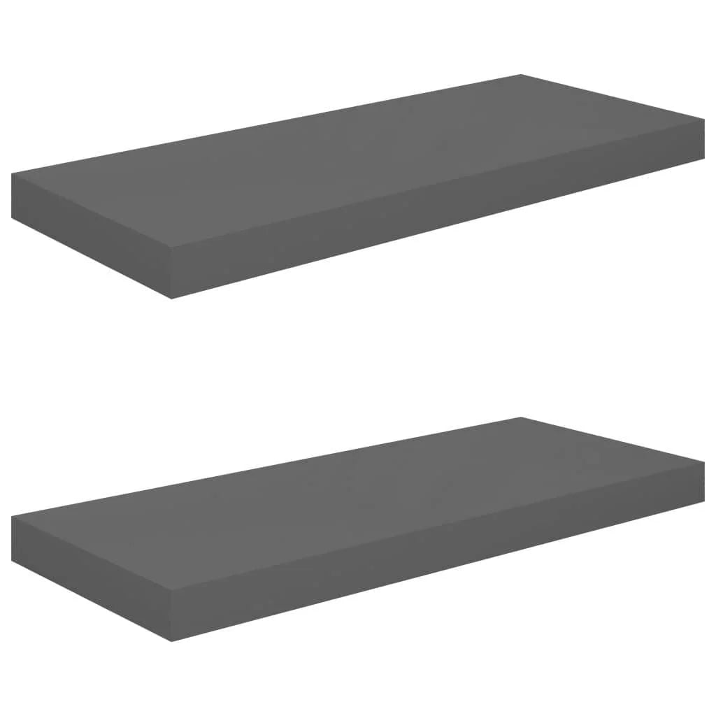 Floating Wall Shelves 2 pcs 23.6"x9.3"x1.5" MDF - 23.6" x 9.3" x 1.5" (L x W x H)