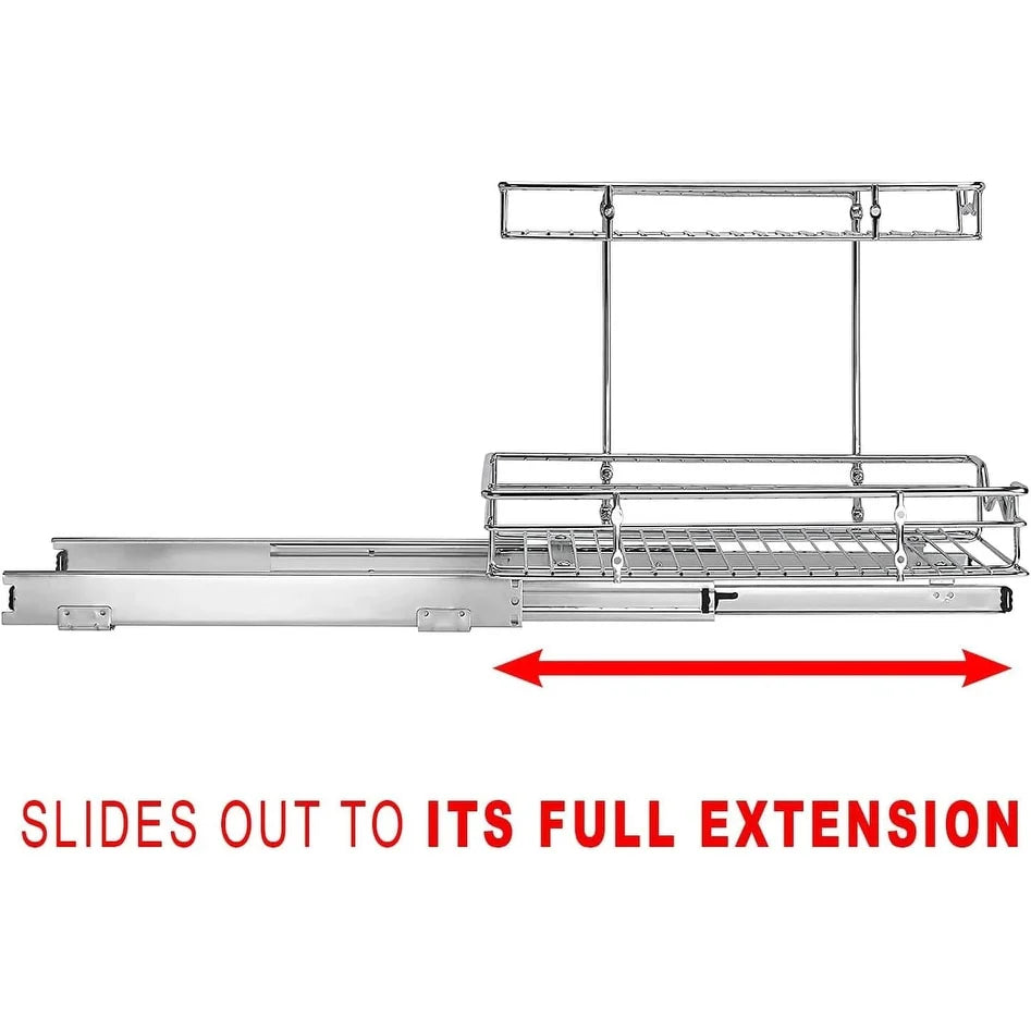 Hold N' Storage - 2 Tiers Under the Sink Organizer and Storage Pull Out