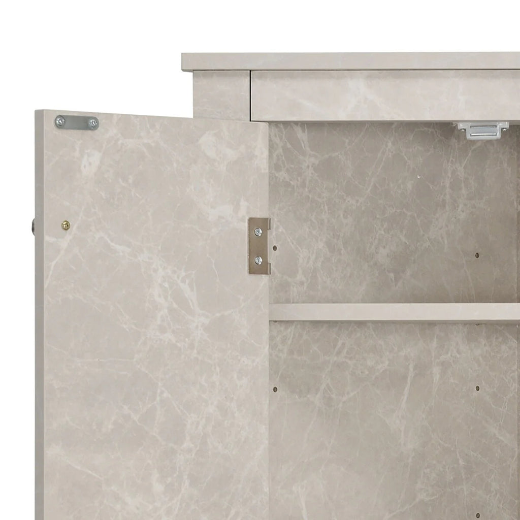 Modern Stylish Triangle Corner Storage Cabinet with Two Adjustable Internal Shelves